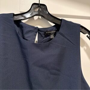 NWT Banana Republic Navy Sleeveless Blouson Dress. Sz 10